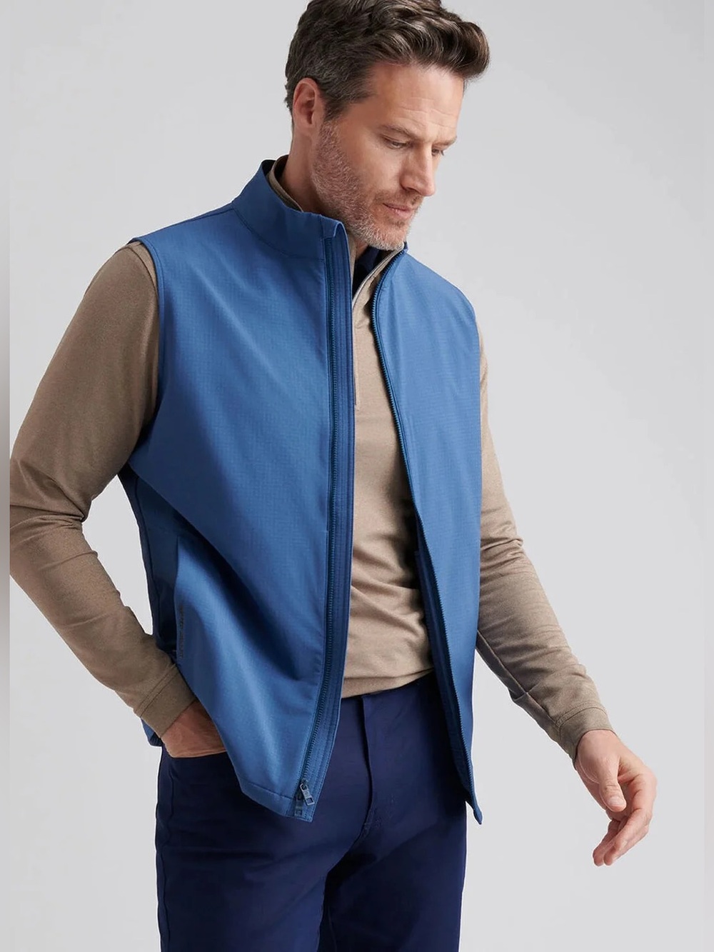 NWT Peter Millar Crown Sport Gust Vest-MF25EZ31: Blue Haze (Medium)